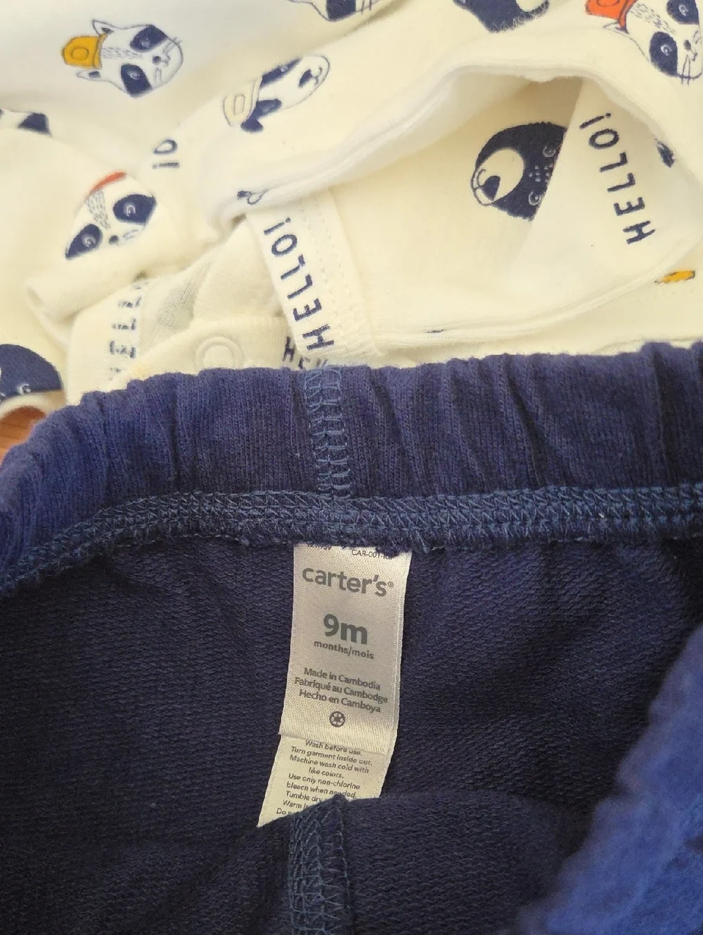 Carter's Boys 9 Months Bundle 5pcs NEW Animal Bears Dogs Dinosaur Navy Gray